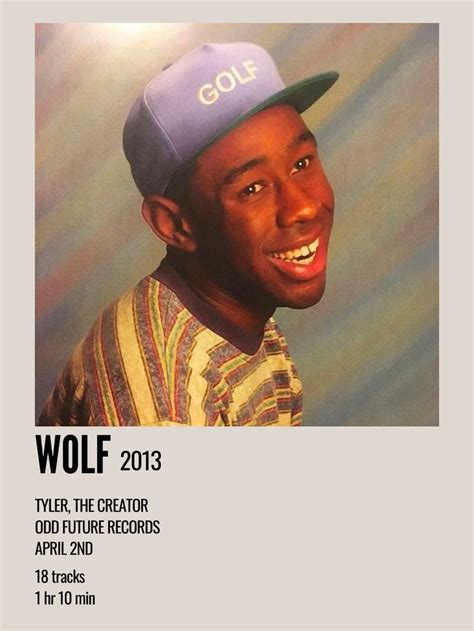 Minimal Aesthetic Polaroid Album Poster for Wolf by Tyler