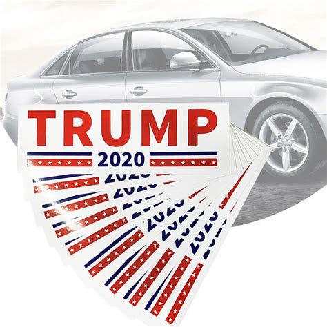 5/10pcs Decal Accessories Car Bumper Stickers With Lettering Donald Trump President Campaign ...