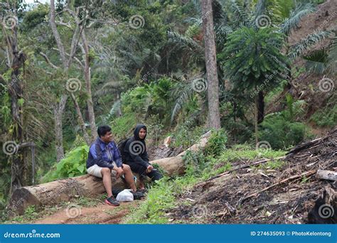 A Group of People Camping Together in Nature Editorial Stock Photo ...