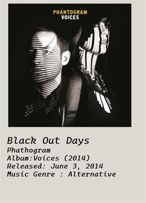 Black Out Days Poster in 2023 | 2014 music, Music genres, Album