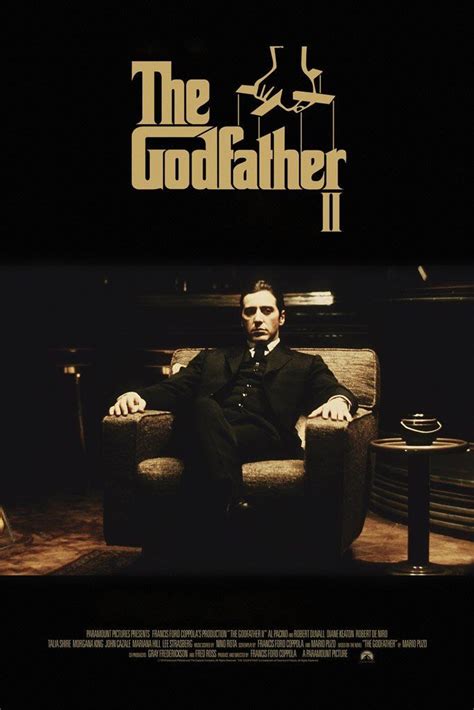 The Godfather Part II (1974) Poster | The godfather part ii, The godfather poster, The godfather