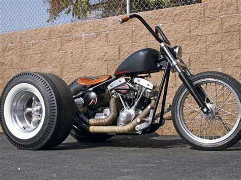 Exile Cycles' chopped trike is a hot American bike with European styling. | Trike motorcycle ...