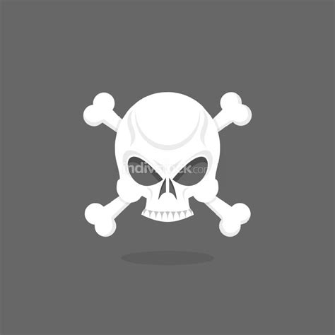 Jolly Roger. Skull and bones. pirate vector flag - indivstock