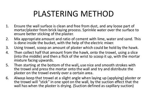 Plastering Process (Cement/Masonry/Finishing Layer)