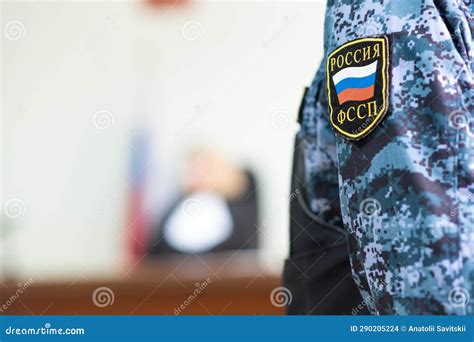 An Employee of the Federal Bailiff Service in the Courtroom. Stock ...