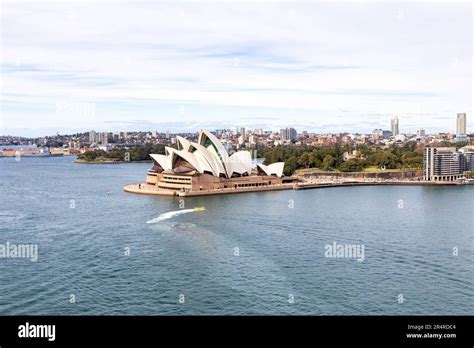 Sydney Opera House viewed from harbour bridge and Sydney Harbour,Sydney,NSW,Australia 2023 Stock ...