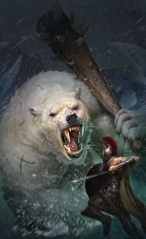 Werepolar Bear, Edgar Cardona | Bear art, Fantasy creatures art ...