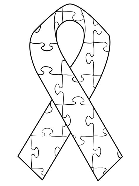 Autism Awareness Heart Puzzle Coloring Page - Free Printable Coloring ...