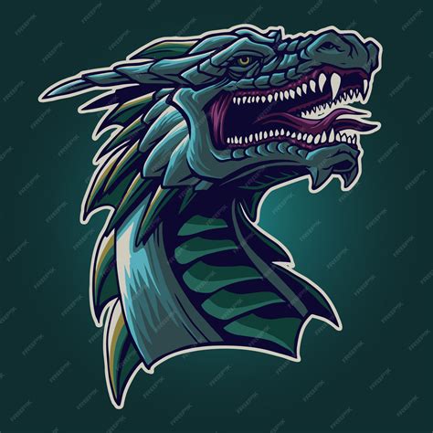 Premium Vector | The Dragon Head