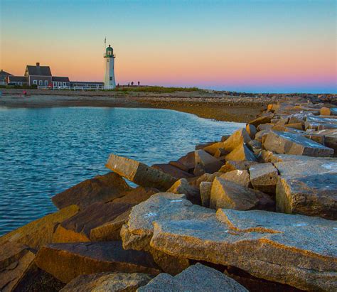 Sunset At Old Scituate Lighthouse Photograph by Brian MacLean