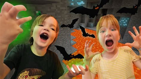 BAT ESCAPE 🦇 Don't get Lost in Niko's Lava Cave! Adley helps Dad build ...