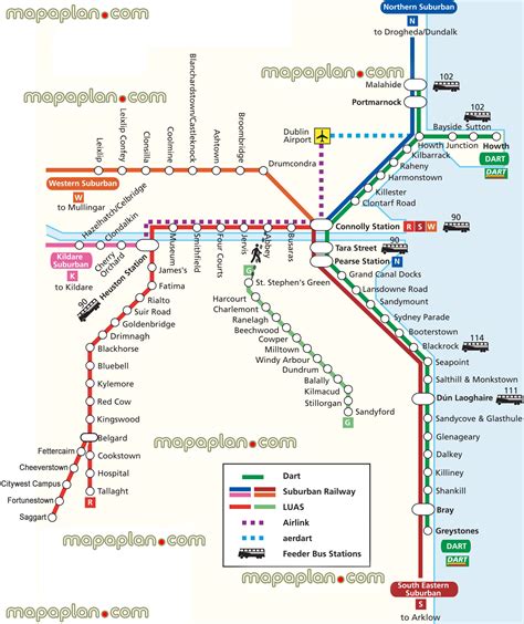 Dublin Luas Line Map Printable