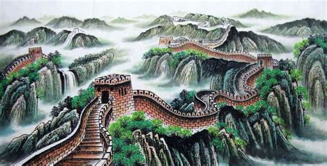 Chinese Great Wall Painting Great Wall 1085022, 66cm x 136cm(26〃 x 53〃)