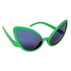 Alien Sunglasses Novelty Alien Eye Shaped Green - 1 Pair | eBay