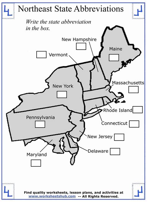 Northeast States and Capitals Worksheet New Fourth Grade social Stu S northe… | 4th grade ...