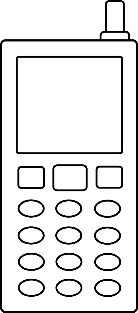 phone clipart outline - Clipground