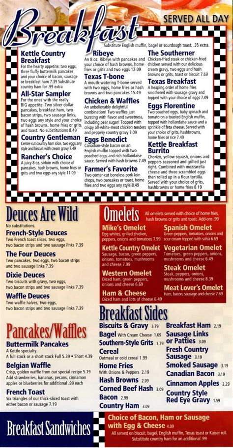 Online Menu of The Kettle Diner Restaurant, Jacksonville, North ...