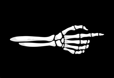 Skeleton hand pointing gesture indicates direction 29694007 Vector Art ...