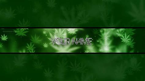 Natural Green Weed Themed Youtube Banner Template [Free Download PSD] #12 - Template Lab