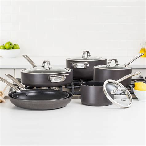 Viking Hard Anodized Nonstick 10-Piece Cookware Set | Sur La Table