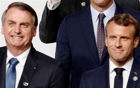 Macron Blasts Brazil Nut Bolsonaro's Comments On Wife