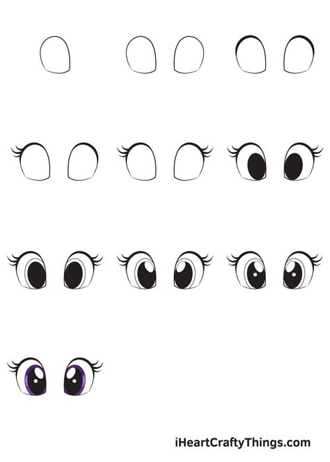 How to Draw Cute Eyes – A Step by Step Guide | Cute eyes drawing ...