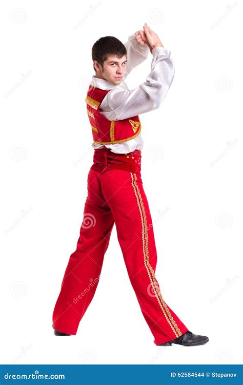 Dancing Man Wearing a Toreador Costume. Isolated Stock Photo - Image of ...