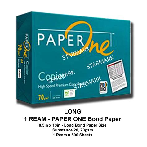 Paper One Bond Paper - 1 Ream Long Bond Paper Size - 8.5x13 inches ...