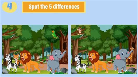 Spot the difference Game| Can you spot the difference? Animals - YouTube