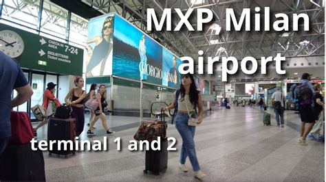 Milan airport, Malpensa terminal 1 and 2 virtual tour - YouTube