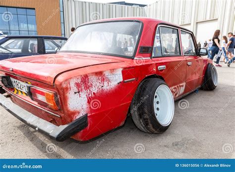 Vintage Russian Automobile Lada with Tuning Wheels Editorial Photo ...