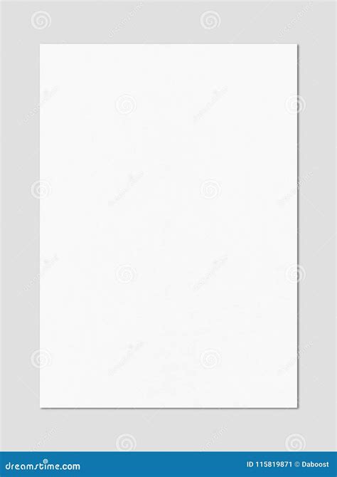 Blank White A4 Paper Sheet Mockup Template Stock Image - Image of empty, mockup: 115819871