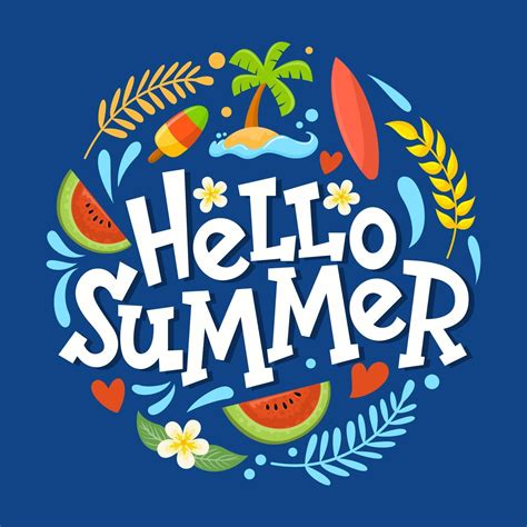 Hello Summer Background Concept 2272044 Vector Art at Vecteezy