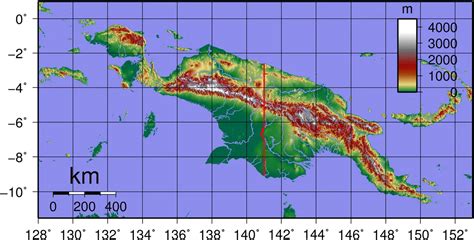 New Guinea Topography 1 - MapSof.net