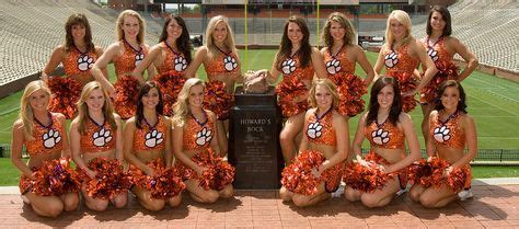 Clemson University Cheerleaders, cheerleading, cheer, pose, team photo ...