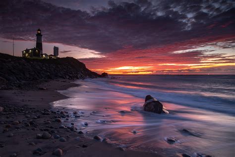 Montauk Lighthouse sunrise Long Island New York, USA