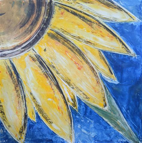 Sunflower in blu - Art Gallery Studio Iguarnieri