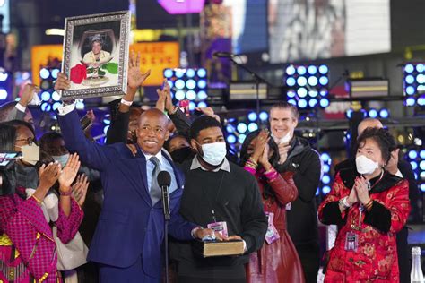 Eric Adams sworn in as New York City mayor after ball drop - TheGrio