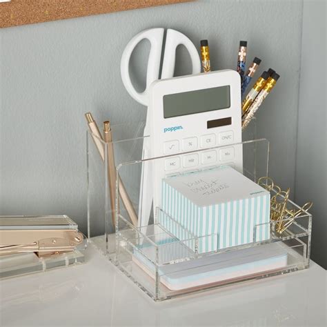 Acrylic desk accessories are an easy and stylish way to keep your work ...