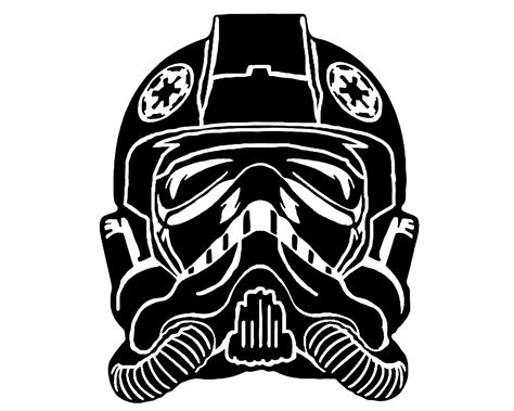 Imperial TIE Fighter Pilot Helmet Star Wars Vinyl Decal | Etsy