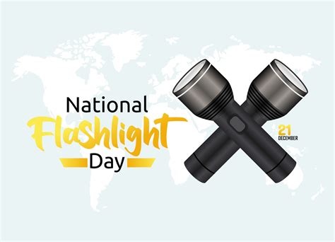 vector graphic of national flashlight day good for national flashlight day celebration. flat ...