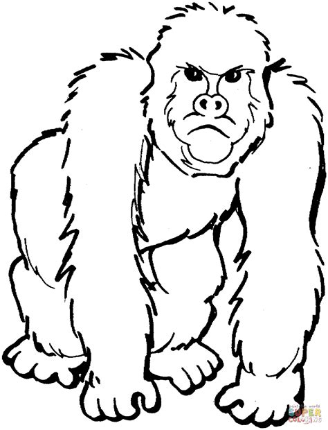 Disegno Da Colorare Gorilla Disegni Da Colorare E Stampare Gratis ...