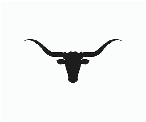 Silhouette Texas Longhorn Vector. Bull Head Logo Icon Vector. 10629480 ...