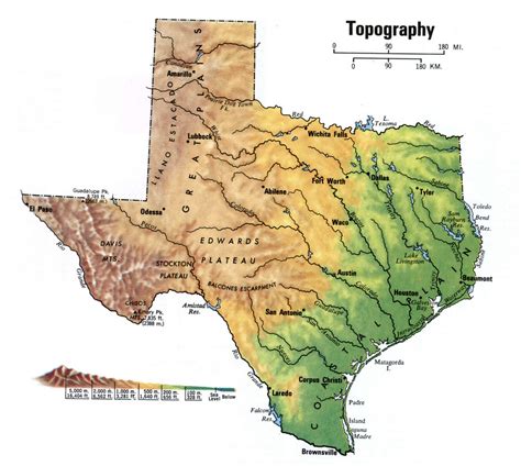 Texas Topographical Wall Map By Raven Maps 46 X 50 Wall Maps | Porn Sex ...