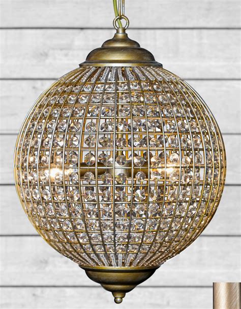 Large Gold Globe Chandelier