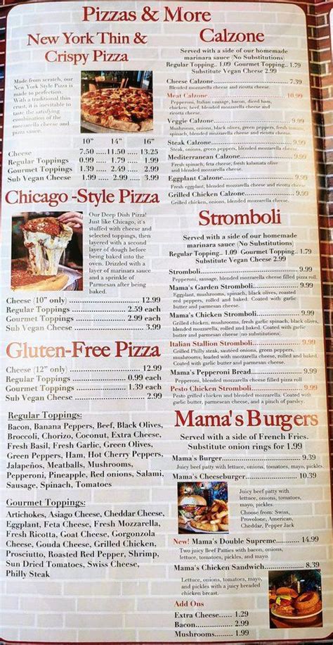 Online Menu of Mama’s Pizza -San Jose Restaurant, Jacksonville, Florida ...