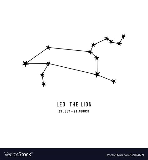 Zodiac constellation leo Royalty Free Vector Image