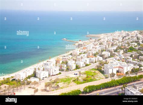 Aerial view of Haifa Bay and surroundings, Haifa, Israel, Middle East Stock Photo - Alamy