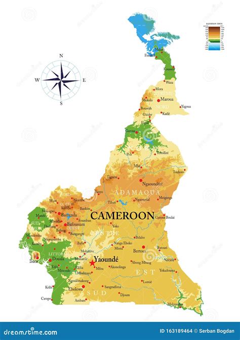 Cameroon Road Map Vector Illustration | CartoonDealer.com #84704332