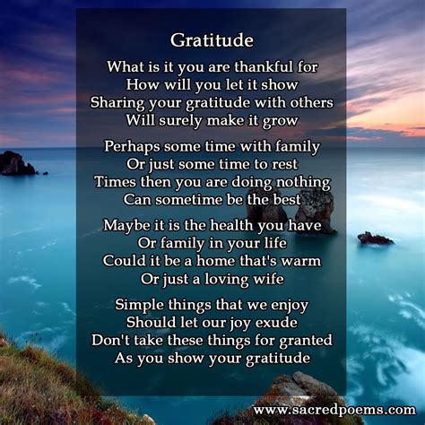 Gratitude is an inspirational poem about being thankful | Inspirational ...